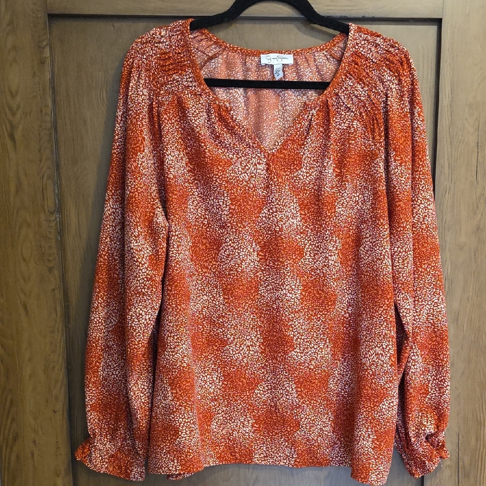 Jessica Simpson Vibrant Orange Blouse